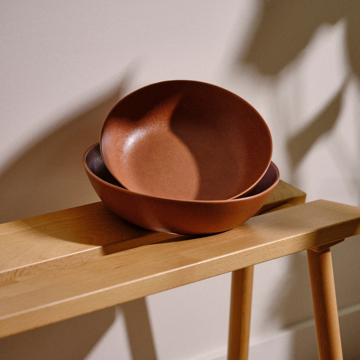 Low Serving Bowls by Fable Home, featured in a canyonclay finish. – #canyonclay