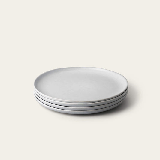 Salad plates dinnerware by Fable Home, shown in a stoneblue finish. – #stoneblue