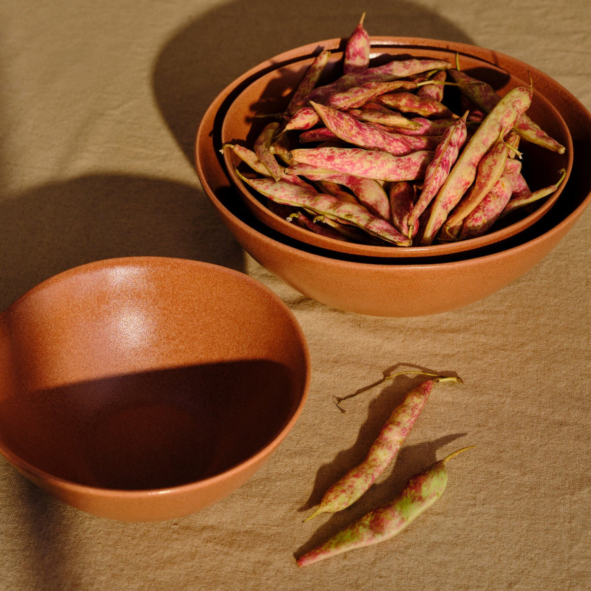 Nested Serving Bowls by Fable Home, featured in a canyonclay finish. – #canyonclay
