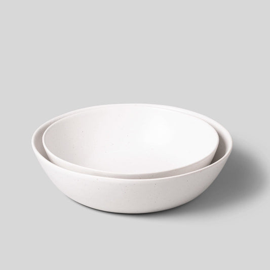 The Low Serving Bowls Serveware Fable Home #speckledwhite